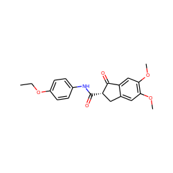 CCOc1ccc(NC(=O)[C@H]2Cc3cc(OC)c(OC)cc3C2=O)cc1 ZINC000473159158