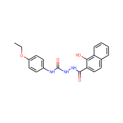 CCOc1ccc(NC(=O)NNC(=O)c2ccc3ccccc3c2O)cc1 ZINC000006963284