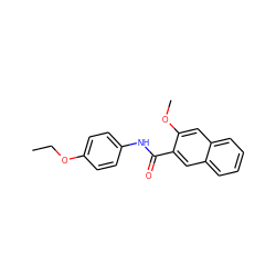 CCOc1ccc(NC(=O)c2cc3ccccc3cc2OC)cc1 ZINC000000291008