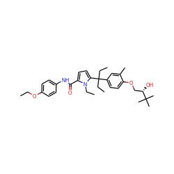 CCOc1ccc(NC(=O)c2ccc(C(CC)(CC)c3ccc(OC[C@H](O)C(C)(C)C)c(C)c3)n2CC)cc1 ZINC000653799567