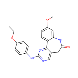 CCOc1ccc(Nc2ncc3c(n2)-c2ccc(OC)cc2NC(=O)C3)cc1 ZINC000045366013