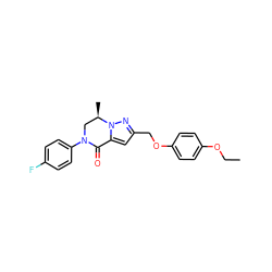 CCOc1ccc(OCc2cc3n(n2)[C@H](C)CN(c2ccc(F)cc2)C3=O)cc1 ZINC000473100605