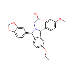 CCOc1ccc2c(c1)[C@@H](c1ccc(OC)cc1)N(CC(=O)O)[C@@H]2c1ccc2c(c1)OCO2 ZINC000029464321