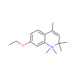 CCOc1ccc2c(c1)[N+](C)(C)C(C)(C)C=C2C ZINC000000193908