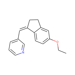 CCOc1ccc2c(c1)CC/C2=C/c1cccnc1 ZINC000100056316