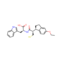 CCOc1ccc2c(c1)CC[C@@H]2[C@@H](CS)C(=O)N[C@@H](Cc1c[nH]c2ccccc12)C(=O)O ZINC000013444269