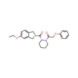 CCOc1ccc2c(c1)CN(C(=O)[C@H]1CCCCN1C(=O)COc1ccccc1)C2 ZINC000299860103