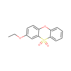 CCOc1ccc2c(c1)S(=O)(=O)c1ccccc1O2 ZINC000013779762