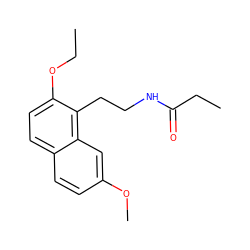 CCOc1ccc2ccc(OC)cc2c1CCNC(=O)CC ZINC000026475919