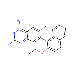 CCOc1ccc2ccccc2c1-c1cc2nc(N)nc(N)c2cc1C ZINC000072116527