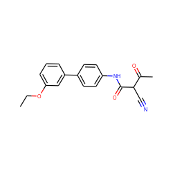 CCOc1cccc(-c2ccc(NC(=O)C(C#N)C(C)=O)cc2)c1 ZINC000100035648