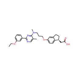 CCOc1cccc(-c2ncc(C)c(N(C)CCCOc3ccc4c(c3)CC[C@H]4CC(=O)O)n2)c1 ZINC000028891551