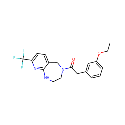 CCOc1cccc(CC(=O)N2CCNc3nc(C(F)(F)F)ccc3C2)c1 ZINC000103265967