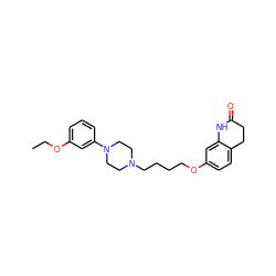 CCOc1cccc(N2CCN(CCCCOc3ccc4c(c3)NC(=O)CC4)CC2)c1 ZINC000095552048