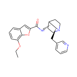 CCOc1cccc2cc(C(=O)N[C@@H]3C4CCN(CC4)[C@H]3Cc3cccnc3)oc12 ZINC000095580313