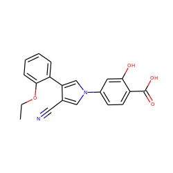 CCOc1ccccc1-c1cn(-c2ccc(C(=O)O)c(O)c2)cc1C#N ZINC000200838219