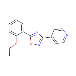 CCOc1ccccc1-c1nc(-c2ccncc2)no1 ZINC000000466974