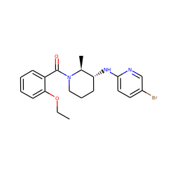 CCOc1ccccc1C(=O)N1CCC[C@@H](Nc2ccc(Br)cn2)[C@@H]1C ZINC000218509470