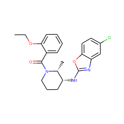 CCOc1ccccc1C(=O)N1CCC[C@@H](Nc2nc3cc(Cl)ccc3o2)[C@H]1C ZINC000218509544