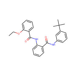 CCOc1ccccc1C(=O)Nc1ccccc1C(=O)Nc1cccc(C(C)(C)C)c1 ZINC000224982405