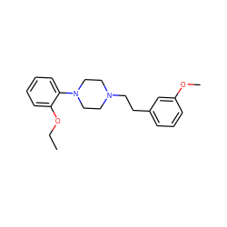 CCOc1ccccc1N1CCN(CCc2cccc(OC)c2)CC1 ZINC001207428812