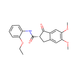 CCOc1ccccc1NC(=O)[C@H]1Cc2cc(OC)c(OC)cc2C1=O ZINC000473155137