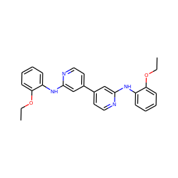 CCOc1ccccc1Nc1cc(-c2ccnc(Nc3ccccc3OCC)c2)ccn1 ZINC000028572044