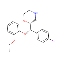 CCOc1ccccc1O[C@@H](c1ccc(I)cc1)[C@H]1CNCCO1 ZINC000045505875