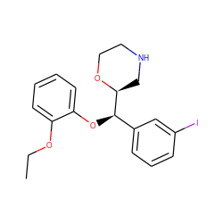 CCOc1ccccc1O[C@H](c1cccc(I)c1)[C@@H]1CNCCO1 ZINC000028881174