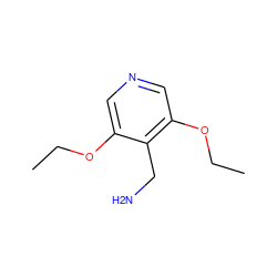 CCOc1cncc(OCC)c1CN ZINC000013541834