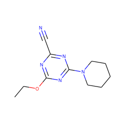 CCOc1nc(C#N)nc(N2CCCCC2)n1 ZINC000000141475