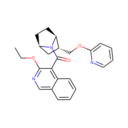 CCOc1ncc2ccccc2c1C(=O)N1[C@H]2CC[C@@H]1C[C@H]2COc1ccccn1 ZINC000226038405