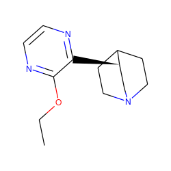 CCOc1nccnc1[C@@H]1CN2CCC1CC2 ZINC000013743096