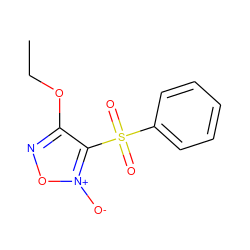 CCOc1no[n+]([O-])c1S(=O)(=O)c1ccccc1 ZINC000000006735