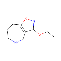 CCOc1noc2c1CNCCC2 ZINC000003791586