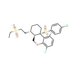 CCS(=O)(=O)CC[C@@H]1CCC[C@@]2(S(=O)(=O)c3ccc(Cl)cc3)c3c(F)ccc(F)c3OC[C@@H]12 ZINC000096174728