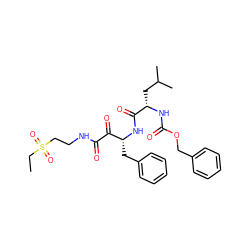 CCS(=O)(=O)CCNC(=O)C(=O)[C@@H](Cc1ccccc1)NC(=O)[C@H](CC(C)C)NC(=O)OCc1ccccc1 ZINC000026749073