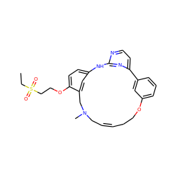 CCS(=O)(=O)CCOc1ccc2cc1CN(C)C/C=C/CCOc1cccc(c1)-c1ccnc(n1)N2 ZINC000073198755