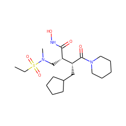 CCS(=O)(=O)N(C)C[C@H](C(=O)NO)[C@@H](CC1CCCC1)C(=O)N1CCCCC1 ZINC000026731361