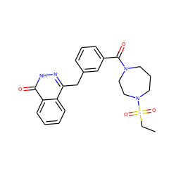 CCS(=O)(=O)N1CCCN(C(=O)c2cccc(Cc3n[nH]c(=O)c4ccccc34)c2)CC1 ZINC000040430720