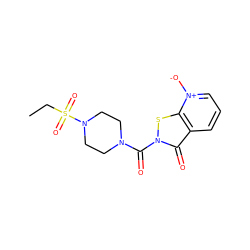 CCS(=O)(=O)N1CCN(C(=O)n2sc3c(ccc[n+]3[O-])c2=O)CC1 ZINC001772620554