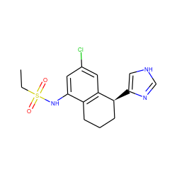 CCS(=O)(=O)Nc1cc(Cl)cc2c1CCC[C@@H]2c1c[nH]cn1 ZINC000013580196