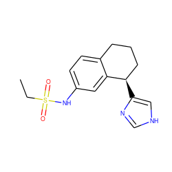 CCS(=O)(=O)Nc1ccc2c(c1)[C@H](c1c[nH]cn1)CCC2 ZINC000013580252