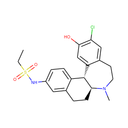 CCS(=O)(=O)Nc1ccc2c(c1)CC[C@H]1[C@H]2c2cc(O)c(Cl)cc2CCN1C ZINC000045370116