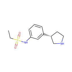 CCS(=O)(=O)Nc1cccc([C@@H]2CCNC2)c1 ZINC000013580290