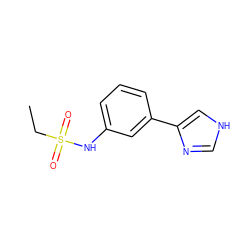 CCS(=O)(=O)Nc1cccc(-c2c[nH]cn2)c1 ZINC000013580278