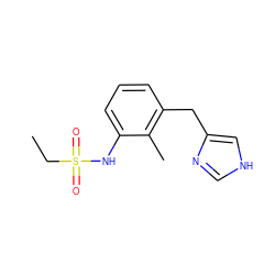 CCS(=O)(=O)Nc1cccc(Cc2c[nH]cn2)c1C ZINC000013580236