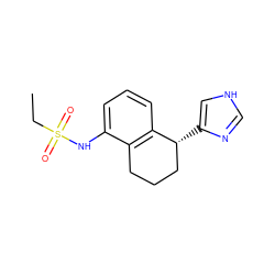 CCS(=O)(=O)Nc1cccc2c1CCC[C@H]2c1c[nH]cn1 ZINC000013580148