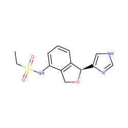 CCS(=O)(=O)Nc1cccc2c1CO[C@@H]2c1c[nH]cn1 ZINC000013580248