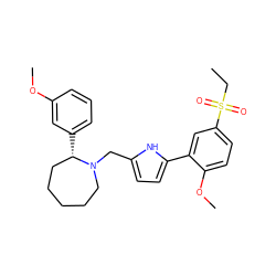 CCS(=O)(=O)c1ccc(OC)c(-c2ccc(CN3CCCCC[C@@H]3c3cccc(OC)c3)[nH]2)c1 ZINC000026985717